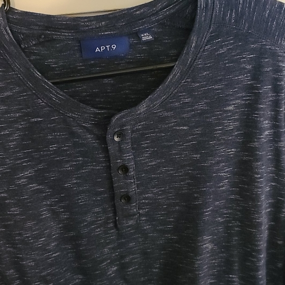 Apt 9 XXL Men's Navy Blue Short Sleeve Shirt - Picture 2 of 2